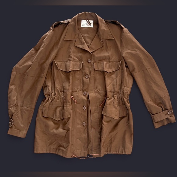 VINTAGE 70’s South African Defence Force (SADF) Nutria Brown bush jacket Sz L